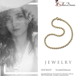 SilberDream Fußkette Moon 25cm 925 Sterling Silber vergoldet SDF3025Y