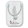 SilberDream Fußkette Muschel hellblau 25cm 925 Sterling Silber SDF5245H