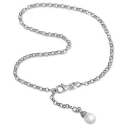 SilberDream Fußkette Perle 26cm 925 Sterling Silber SDF0315J