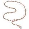 SilberDream Fußkette Perle 26cm Rose vergoldet und 925 Silber SDF0315E