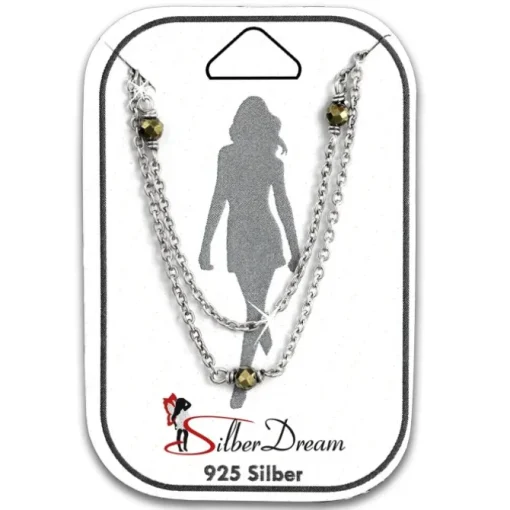 SilberDream Fußkette Pyrit Perlen geschliffen 25cm 925 Sterling Silber SDF5005K
