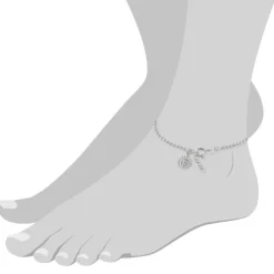 SilberDream Fußkette Sonne 25,5cm 925 Sterling Silber SDF2075