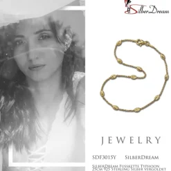 SilberDream Fußkette Typhoon 25cm 925 Sterling Silber vergoldet SDF3015Y