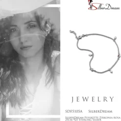 SilberDream Fußkette Zirkonia rosa 25cm 925 Sterling Silber SDF5105A