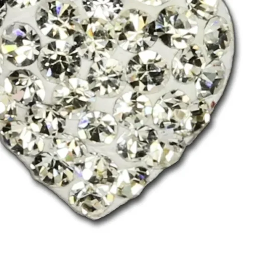 SilberDream Glitzer Anhänger Herz Zirkonia Kristalle weiß 925 GSH203W