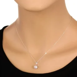 SilberDream Glitzer Anhänger Silber Zirkonias weiß GSH102