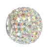 SilberDream Glitzer Bead Zirkonias weiß POL Silber GSB101