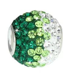 SilberDream Glitzer Bead Zirkonias dunkelgrün ICE 925 GSB009
