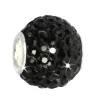 SilberDream Glitzer Bead Zirkonias schwarz Shiny GSB207