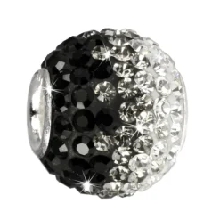 SilberDream Glitzer Bead Zirkonias schwarz ICE 925 GSB003