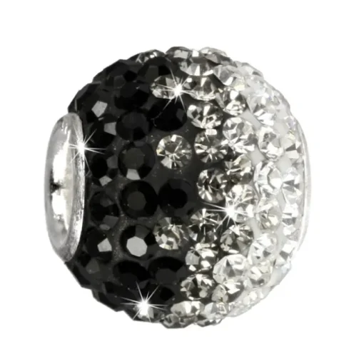SilberDream Glitzer Bead Zirkonias schwarz ICE 925 GSB003