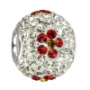 SilberDream Glitzer Bead Zirkonias weiß Flower 925 GSB301