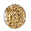 SilberDream Glitzer Bead Zirkonias bernstein Shiny GSB206