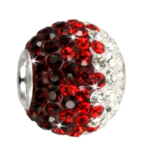 SilberDream Glitzer Bead Zirkonias Dark ICE Silber GSB007