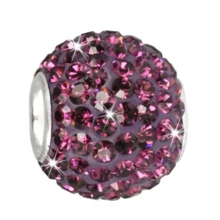 SilberDream Glitzer Bead Zirkonias lila Shiny GSB205