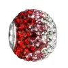 SilberDream Glitzer Bead Zirkonias rot ICE Silber GSB005