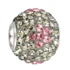 SilberDream Glitzer Bead Zirkonias grau Flower 925 GSB302