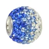 SilberDream Glitzer Bead Zirkonias blau ICE Silber GSB002