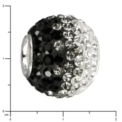 SilberDream Glitzer Bead Zirkonias schwarz ICE 925 GSB003