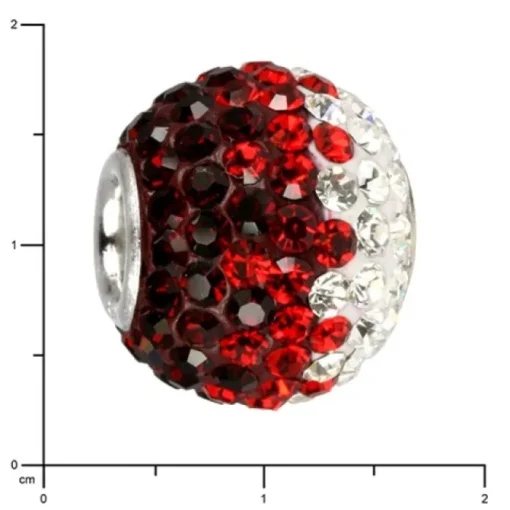 SilberDream Glitzer Bead Zirkonias Dark ICE Silber GSB007