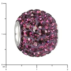 SilberDream Glitzer Bead Zirkonias lila Shiny GSB205