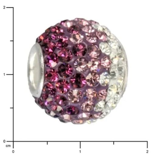 SilberDream Glitzer Bead Zirkonias lila ICE Silber GSB001