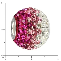 SilberDream Glitzer Bead Zirkonias pink ICE Silber GSB004