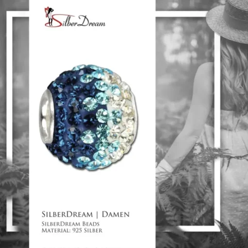 SilberDream Glitzer Bead Zirkonias türkis ICE 925 GSB006