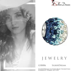 SilberDream Glitzer Bead Zirkonias türkis ICE 925 GSB006