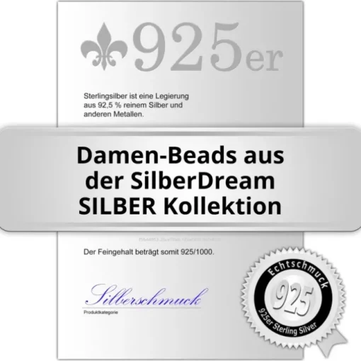 SilberDream Glitzer Bead Zirkonias bernstein Shiny GSB206