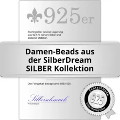 SilberDream Glitzer Bead Zirkonias pink ICE Silber GSB004