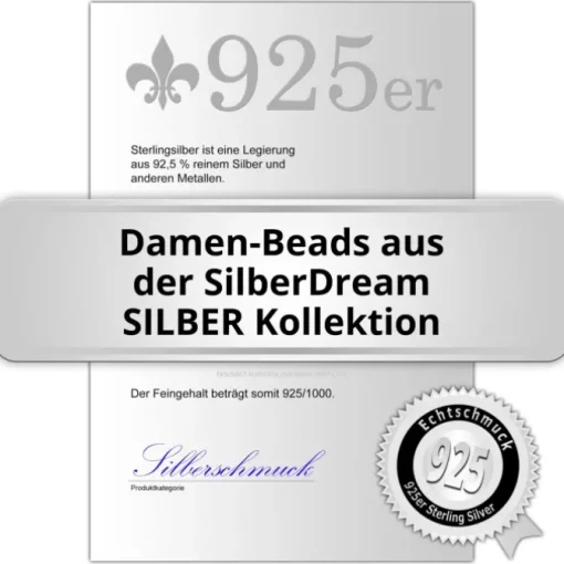 SilberDream Glitzer Bead Zirkonias pink ICE Silber GSB004