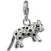 SilberDream Glitzer Charm Bengal Katze Zirkonia Kristalle Anhänger GSC550W