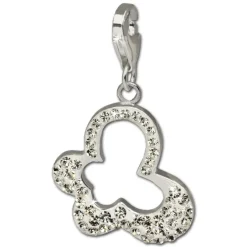 SilberDream Glitzer Charm Schmetterling Zirkonias 925 GSC213W