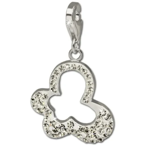 SilberDream Glitzer Charm Schmetterling Zirkonias 925 GSC213W