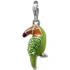 SilberDream Glitzer Charm Tukan grün Zirkonia Kristalle GSC545L