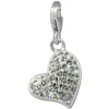 SilberDream Glitzer Charm Herz weiß Zirkonia Kristalle GSC543W