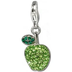 SilberDream Glitzer Charm Apfel Zirkonias grün 925 GSC201