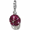 SilberDream Glitzer Charm Basecap fuchsia Zirkonia Kristalle GSC528V