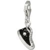 SilberDream Glitzer Charm Sneaker schwarz Zirkonia Kristalle GSC515S