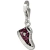 SilberDream Glitzer Charm Sneaker lila Zirkonia Kristalle 925 GSC515V