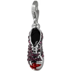 SilberDream Glitzer Charm Turnschuh lila Zirkonia Kristalle GSC583V