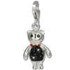 SilberDream Glitzer Charm Bär schwarz Zirkonia Kristalle 925er GSC504S