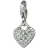 SilberDream Glitzer Charm Herz weiß Zirkonia Kristalle GSC581W