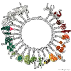 SilberDream Glitzer Charm Chili grün Zirkonia Kristalle Anhänger GSC566G