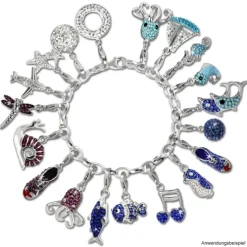 SilberDream Glitzer Charm Turnschuh lila Zirkonia Kristalle GSC583V