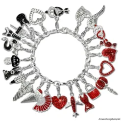 SilberDream Glitzer Charm Eis am Stiel Zirkonia Kristalle GSC547S