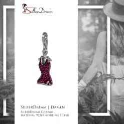 SilberDream Glitzer Charm Kleid lila Zirkonia Kristalle GSC520V