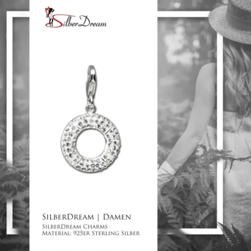 SilberDream Glitzer Charm Ring Zirkonias GSC217W
