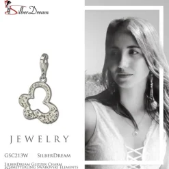 SilberDream Glitzer Charm Schmetterling Zirkonias 925 GSC213W